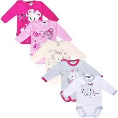 Parent Unisex Langarm Body 5er Pack - Mit Aufdruck für Mädchen und Jungen