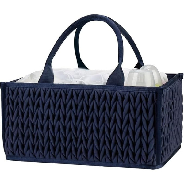 Stapelkorb für Windeln – Aufbewahrungstasche für den Kindergarten, Windelhalter für Neugeborene mit Griff, groß ca