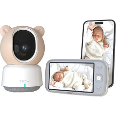 Smart Baby Monitor with Monitor, Camera & App, 1080P, WiFi & Calex Smart App, Night Vision, Motion Detection, 2-Way Audio, Temperature Monitoring