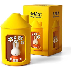 Mipow × Miffy BTA700M Humidifier for Bedroom, Ultrasonic Quiet with Night Light, 450 ml Double Spray Humidifier for Nursery, Office, Indoor Plants (Yellow) (mipow × Miffy Collaboration)