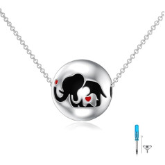 ROMANTICWORK Urn Necklace for Ashes Sterling Silver Pet Butterfly Angel Wings Cross Urn Pendant Chain Locket Chain Cremation Keepsake Jewellery Gifts for Women, Sterling Silver, No Gemstone