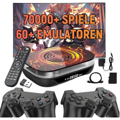 Super Console X4 Plus Retro Console 256G, 70,000+ Games 60+ Emulators, Retro Game Console, EmuELEC/Android/CoreELEC System Game Box, 2.4G/5G WiFi & BT4.0, 4K Game Stick with Wireless