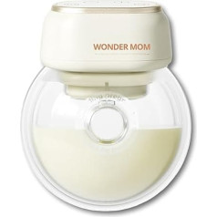 WONDER MOM - Hands-free Electric Breast Pump, Comfortable, Quiet, Feminine, Lightweight and Portable, Touch Screen, Adjustable, Adjustable Breast Caps, BPA-Free, Warranty Included