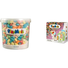 PlayMais Basic 1000 Craft Set for Children from 3 Years I Colourful Crafts & MOSAIC Dream Unicorn Creative Set for Crafts for Children from 5 Years | Over 2,300 Pieces & 6 Mosaic Adhesive Pictures