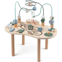 Wooden Activity Table - Learning Desk Unisex Gift for Kids Birthday Christmas Family Friends