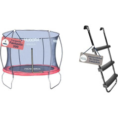 HUDORA Fantastic Trampoline in Various Sizes - Garden Trampoline with Safety Net and Universal Ladder - Non-Slip Trampoline Ladder with Wide Steps