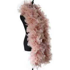2 Meter, 200 g, braune Truthahn-Federboa, großer, flauschiger Federschal zum Basteln, Cosplay-Kostüm, Kleidung, Federboas, Frather (Farbe: 02, Größe: 2 Meter)-2 Meter-06