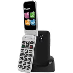 4G Folding Mobile Phone for Seniors without Contract with Large Buttons Mobile Phone, Dual SIM Flip Mobile Phone for Seniors, SOS Emergency Call Function, Torch, FM Radio, 2.4 Inch Display with