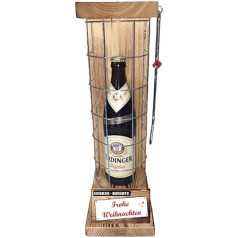 Frohe Weihnachten | Iron Reserve Erdinger Gift Including Saw | Grid | Funny Gift for Mum Dad Brother Sister for Christmas | Gift Set | Beer Gift Set