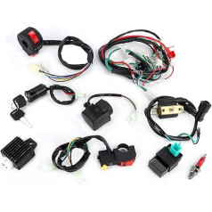 KIMISS Cable Harness CDI, Cable Harness Solenoid Coil Rectifier CDI Kit Suitable for 50cc 70cc 110cc 125cc ATV Quad Bike