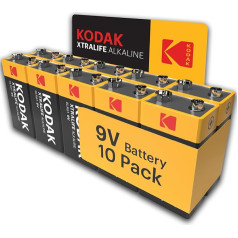 Kodak 9 Volt Block Battery for Smoke Detectors 9 V Batteries Pack of 10 PP3