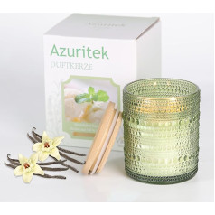 Vanilla Scented Candle in Glass, Scented Candles with Airtight Lid, 230 g Natural Soy Wax Candle with 2 Wicks, 30-60 Hours Burning Time, Perfect Christmas Gift Idea for Men and Women