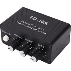 Mini Stereo Audio Preamplifier, NE5532 Mini Stereo Audio Preamplifier with R C A 3.5 mm Input and Output for DVD, CD, MP3, TV, Mobile Phones, Turntables, Sound Cards, Guitars