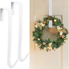 Christmas Wreath Hanger for Front Door, Metal Wreath Door Hanger, Wreath Hanger for Christmas Wreath Decoration, 2 Pack