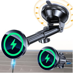 For Magsafe car holder with charging function, 100% stable, 15 W mobile phone holder, car MagSafe car holder, charger, ventilation dashboard, wireless magnetic car mobile phone holder for iPhone Air