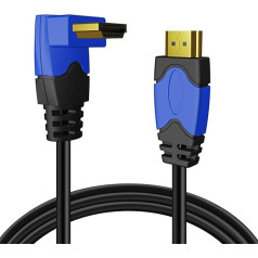 TNP 4K HDMI Cable Right Angle 90 Degree (3m) - High Speed HDMI Cable Support 4K 60Hz 2K 2160p 1440p 1080p 3D ARC/eARC Ethernet