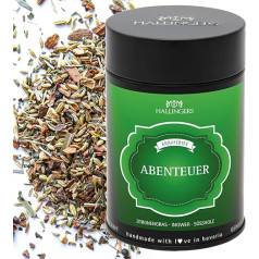 Hallingers Abenteuer - Loose Herbal Tea with Lemongrass, Ginger & Licorice (Tin) - Gift in Summer & as a Perfect Barbecue Gift | Birthday Congratulations Recovery Anniversary Friendship