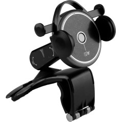 Kfz-Handyhalterung für Armaturenbrett, 360° drehbarer Clip-Ständer mit verstellbarem Winkel und Einhandbedienung, universelle Handyhalterung, kompatibel mit den meisten Smartphones (schwarz)