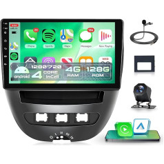 4G+128G Wireless Carplay Android Car Radio for Toyota Aygo Peugeot 107 Citroën C1 2004-2014