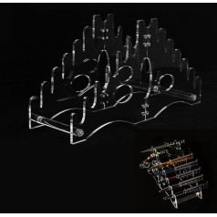 Holds 12 Pocket Knives Display Stand Knife Display Case Collector's Knife Display Stand Knife Collector Display Stand Acrylic Table Top Knife Stand for Pocket Knives Storage (Transparent)