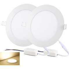 LED Recessed Spotlight 230 V Flat 18 W LED Spotlights 1620LM Recessed Ceiling Spotlights Ceiling Spotlight 200-210 mm Installation Diameter 3000 K Warm White for Kitchen Living Room