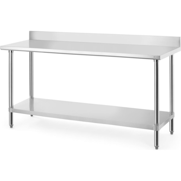 Sienas galds ar pieskrūvētu malas plauktu Budget Line 180x60x95 cm