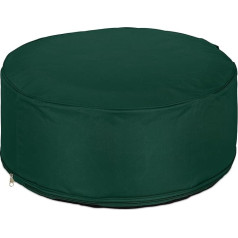 Relaxdays Inflatable Stool, Outdoor Pouf for Garden, Balcony, Camping, Round Stool H x D: 26 x 56 cm, Seat Pouf, Green