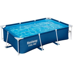 Bestway Steel Pro Frame Pool without Pump, 259 x 170 x 61 cm, Dark Blue, Square