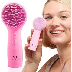 VogueNow Facial Cleansing Brush - Waterproof Sound Vibrating Face Brush for Deep Cleansing - Gentle Exfoliating and Massage Electric Facial Cleansing Brush