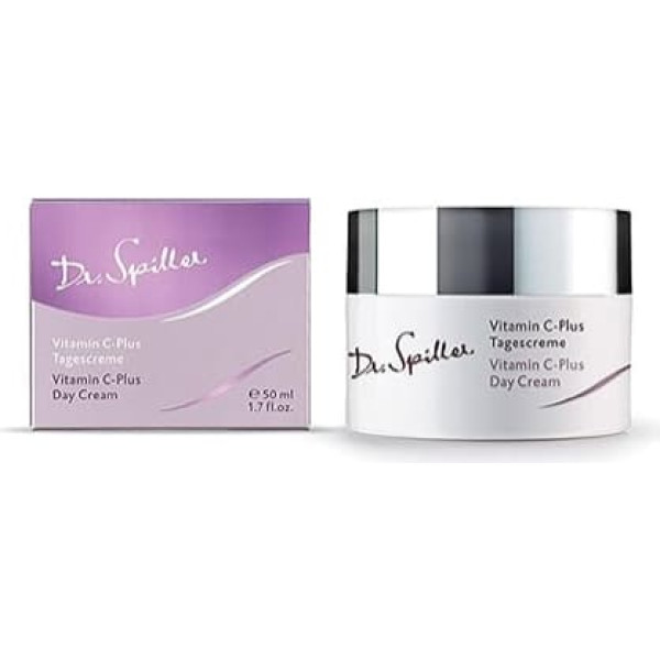 Dr. Spiller - Vitamin C-Plus Day Cream | Day Cream in W/O Emulsion | Lipid Content 25% | Smoothing Anti-Ageing Effect | For Healthy Skin | 2 Jars Each 50 ml = 100 ml