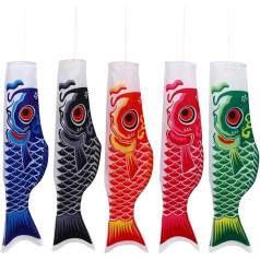 Cabilock Japanese Carp Streamer Japanese Carp Fish Flag Japanese Windsock Japanese Garden Decoration Japanese Flag Outdoor Decor Fish Windsock Hanging Decorations