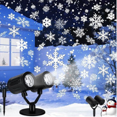 Glowlit Projector Christmas Outdoor Dynamic Projector Christmas LED Waterproof Christmas Lighting Outdoor Laser Projection for Garden Window
