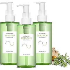 100 ml Mugwort Zero Film Cleansing Oil, Deep Cleansing Oil with Wheat & Green Herb, Daily Makeup Removal, Moisturising & Skin Soothing, Gentle & Effective Cleansing (3)