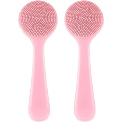 Facial Scrubber, Soft Silicone Facial Cleansing Brush, Manual Exfoliating Brush for Sensitive Skin, Deep Cleansing Facial Cleansing Brush for Makeup Residue, 2 Pack