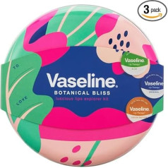 Vaseline Luscious Lips Explorer Kit 3 Piece Gift Set with 3 Lip Balms for Beautiful, Healthy Lips