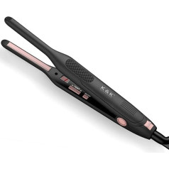 K&K Mini Straightener Professional Hair Straightener for Short Hair, Beard and Bangs - 15S Fast Heating Titanium Straightener with Adjustable Temperature