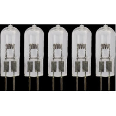 UGEFKMQ Halogen Light Bulb G6.35 75 W 12 V Halogen Light Bulb G6.35 50 W Halogen Bulbs GY6.35 20 W Capsule Bulb Warm White 35 W Pack of 5