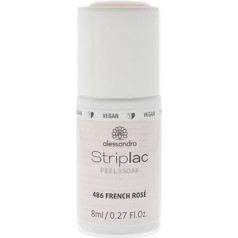 alessandro Striplac Peel or Soak Nail Varnish, French Rosé, LED Nail Varnish in Delicate Pink for a Classic French Manicure, for Perfect Nails in 15 Minutes, 1 x 8 ml