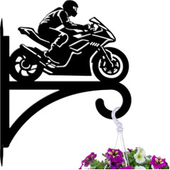 peacoblue Iron Plant Hanger Indoor Outdoor Hanging Plants Fern Pots Lantern Bird Feeder 12x15 Inch Weather Resistant Metal Wall Bracket for Porch Garden