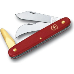 Victorinox 3.9116 Budding Knife with 2 Blades and Brass Bark Lifter, Red