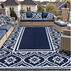 HUGEAR Outdoor Rug for Patios, Free Space, Waterproof Mat, Large Outdoor Rug, Reversible Plastic Straw Camping Rugs