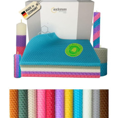 Wachsmann 20 Beeswax Sheets from Germany, Colourful Set 
