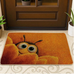 Fußmatte mit niedlicher Biene, leuchtend gelbe Blume, Eingangsmatte für Frühling und Sommer, Heimdekoration, Gummi, wasserdicht, rutschfest, staubabsorbierend, leicht zu reinigen, 73,2 x 43,2 cm