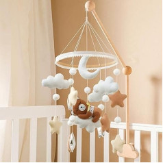 Ueiwffzo Bear Mobile Baby Wind Chime Baby Bed Baby Mobile Bed Bell Crochet Pendant Crib Baby Changing Table Newborn Gift Baby Room Decor