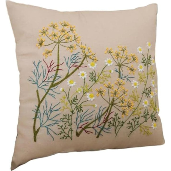 Perfeclan Embroidery Kit Cover for Beginners, Craftsmen, Adults - 42 cm, Chamomile