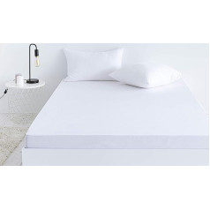 Todocama Cama Mattress Protector, Cotton, White, 105 x 190/200 cm