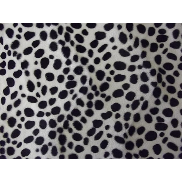 SwinCraft2 8800203273087 Dalmatian Faux Fur Pony Skin Velboa Fabric Material 1 m - 150 cm x 100 cm, Polyester, 1 m - 150 cm x 100 cm