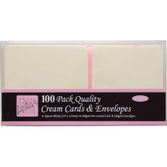 Anita's Square Card and Envelope, Pack of 100, Cream
