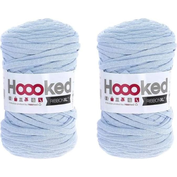 Hoooked Ribbon XL Knitting Yarn Powder Blue - per 2 balls