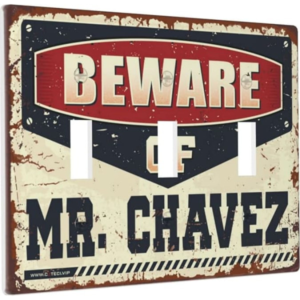 Lichtschalter-Rahmen Vorsicht vor Mr. Chavez Schalter-Wandplatten-Abdeckung, Blumen-Lichtschalter-Abdeckung, Mehrfachschalterplatten